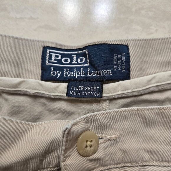 Polo Ralph Lauren Tyler Shorts Mens 37 Pleated Khaki Cotton Preppy‎ Classic - Picture 3 of 11